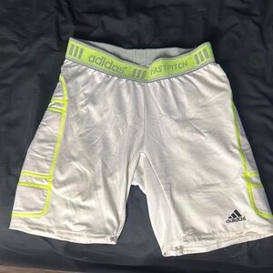 Adidas White softball slide shorts